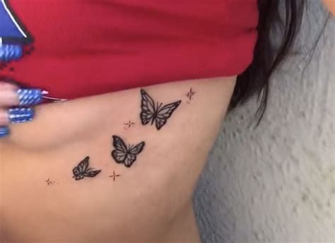 butterfly underboob tattoo|Butterfly underboob tattoo